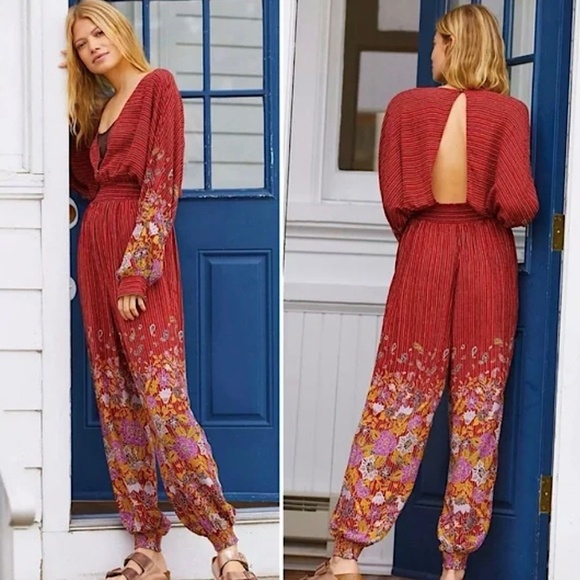 ANTHROPOLOGIE The Breezy Open Back Jumpsuit - Picture 1 of 15